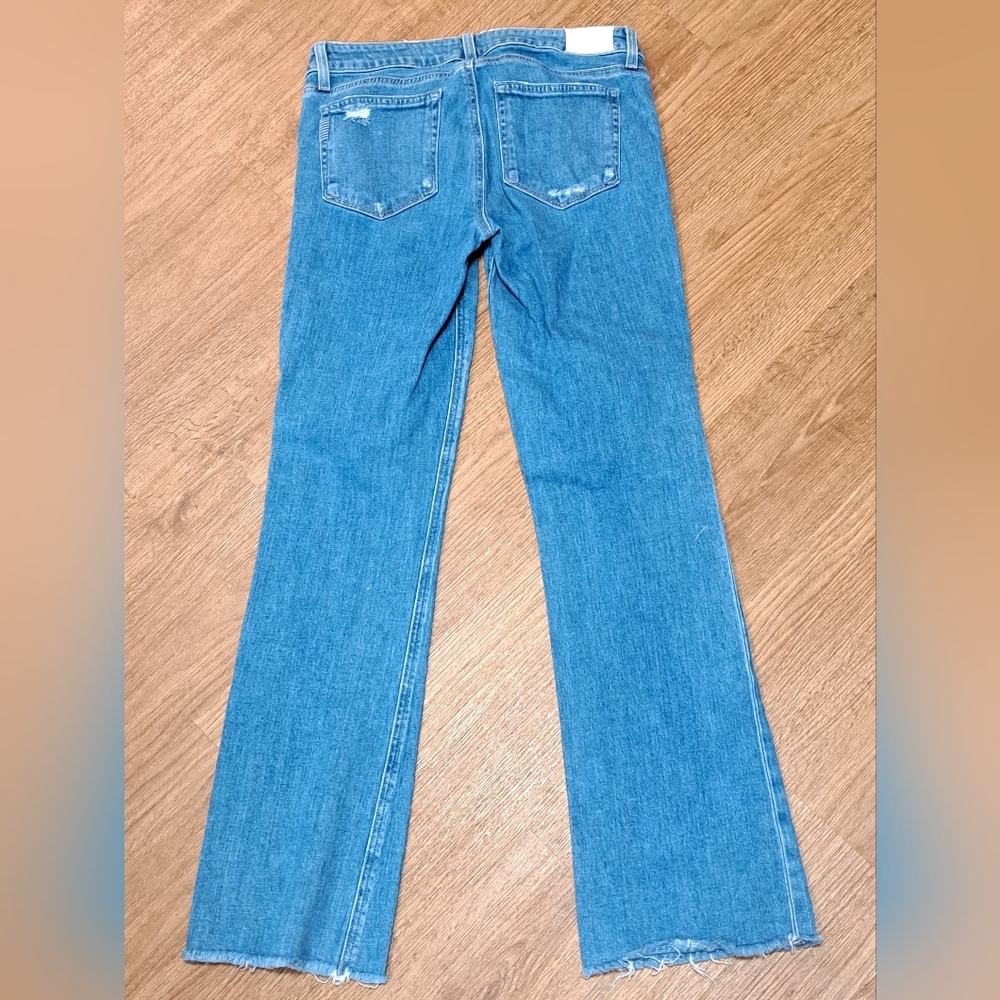 PAIGE Sloane Low Rise Distressed Denim Misses Jeans Size 27 - Picture 8 of 10